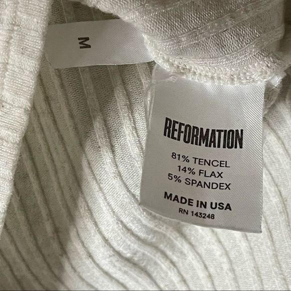 Reformation Cream Long Sleeve Top - Picture 5 of 5